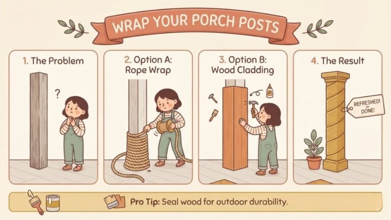wrapping your porch posts