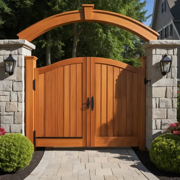 Arched Top Wooden Gate