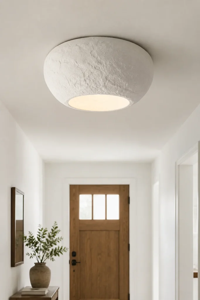 Architectural Plaster Dome Flush Mount