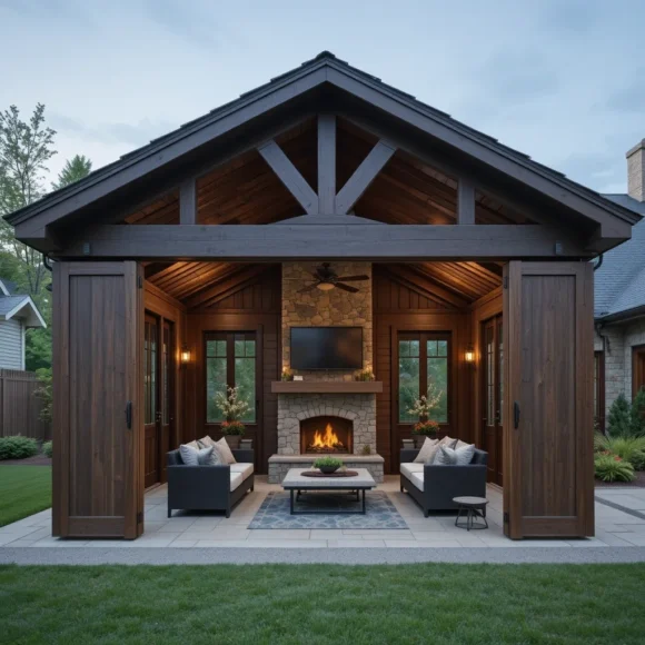 Backyard Pavilion with Side Panels