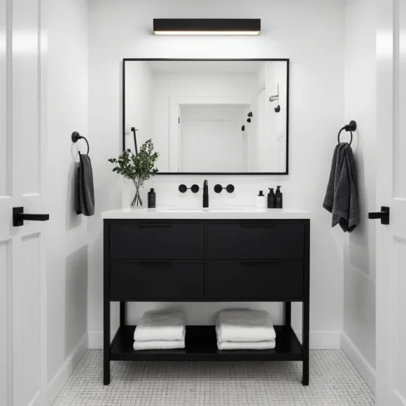 Black Matte Fixtures for Bold Contrast