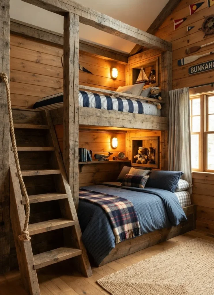 Built-In Bunkhouse Loft for Kids and Guests