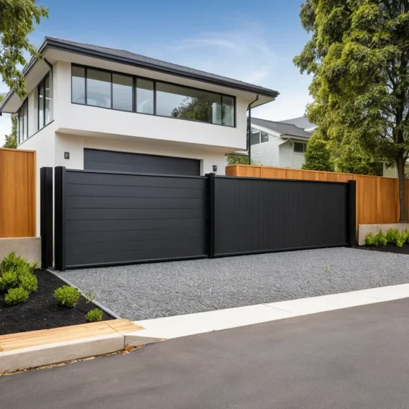 Cantilever Sliding Gate for Sloped or Snowy Driveways
