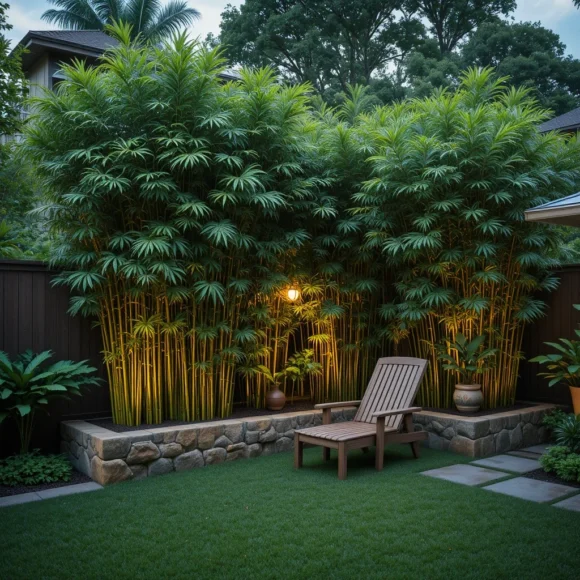 Clumping Bamboo Privacy Screen