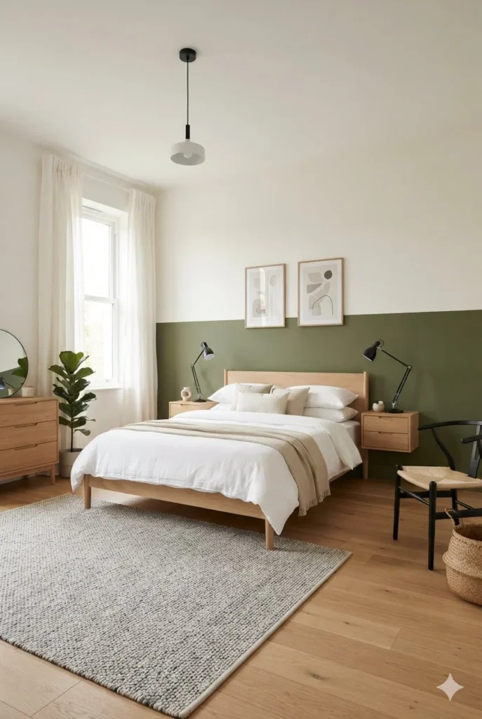 Color-Block Paint Half Wall