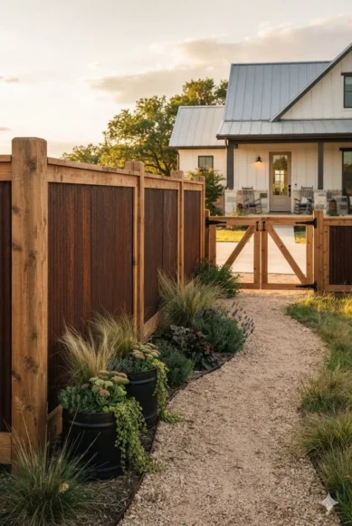 Corrugated Metal Insert Fence