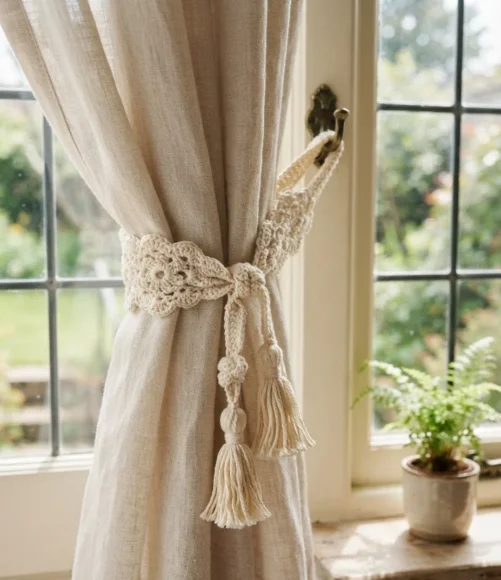 Crochet Curtain Tiebacks