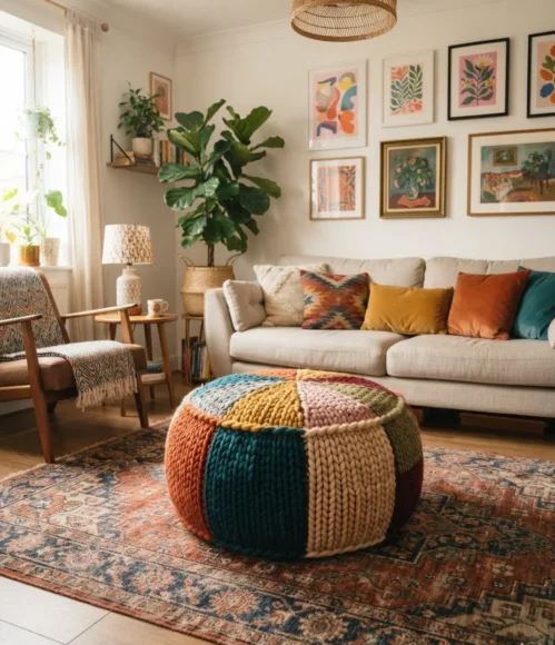 Crochet Pouf