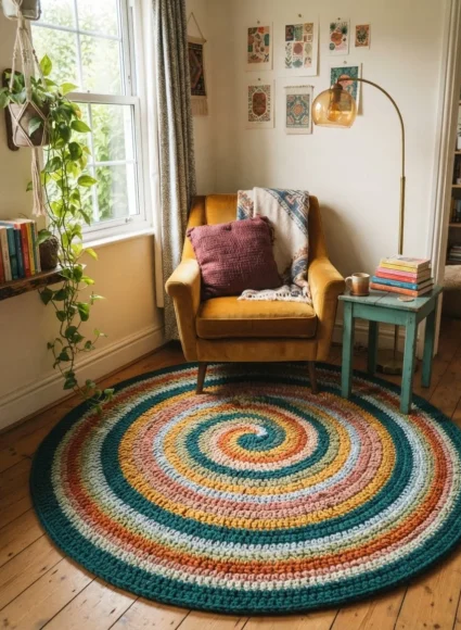 Crochet Rug Anchoring