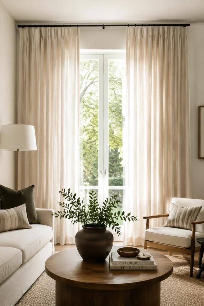 Curtains Hung High and Wide