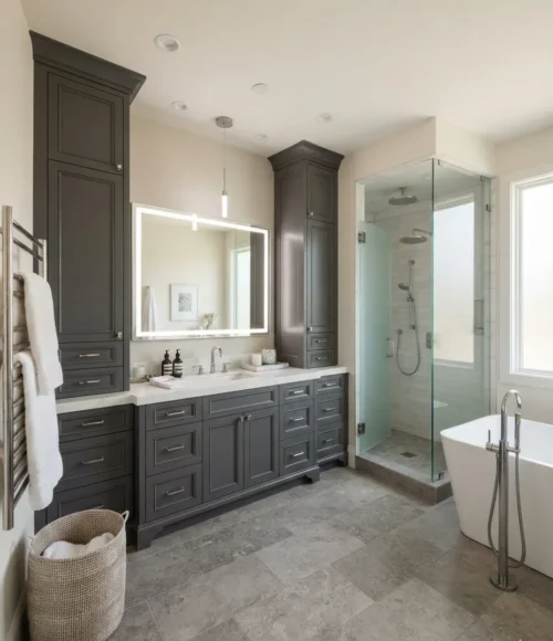 Custom Built-In Vanity for a Tailored Look