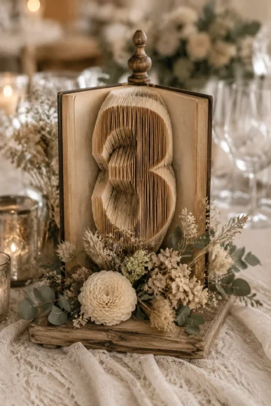Folded Spine Table Numbers