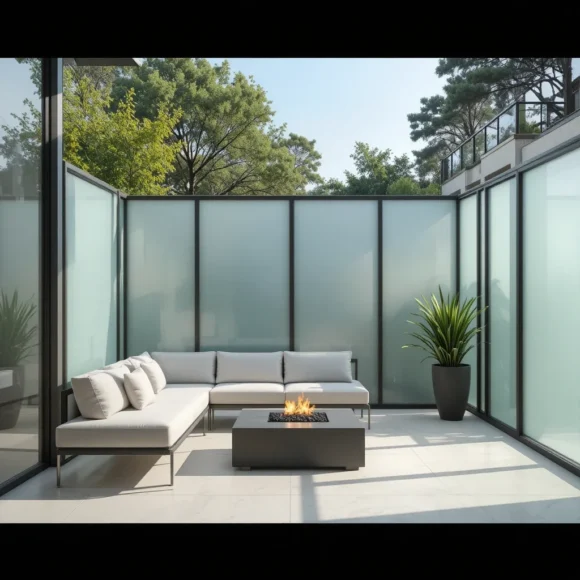 Frosted Glass Privacy Panels
