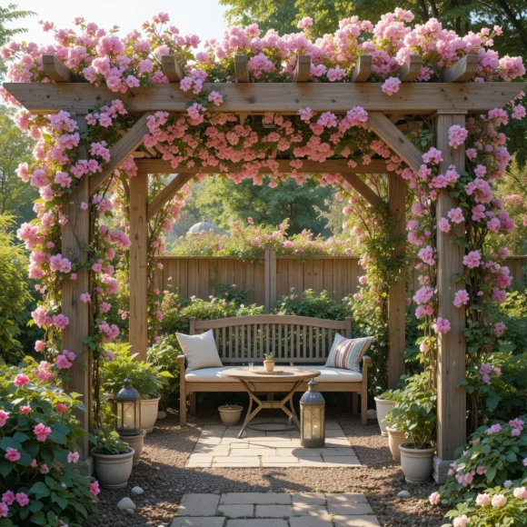 Garden Arbor with Vines