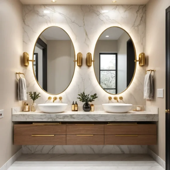 Gold or Brass Lighting for Luxury Vibes