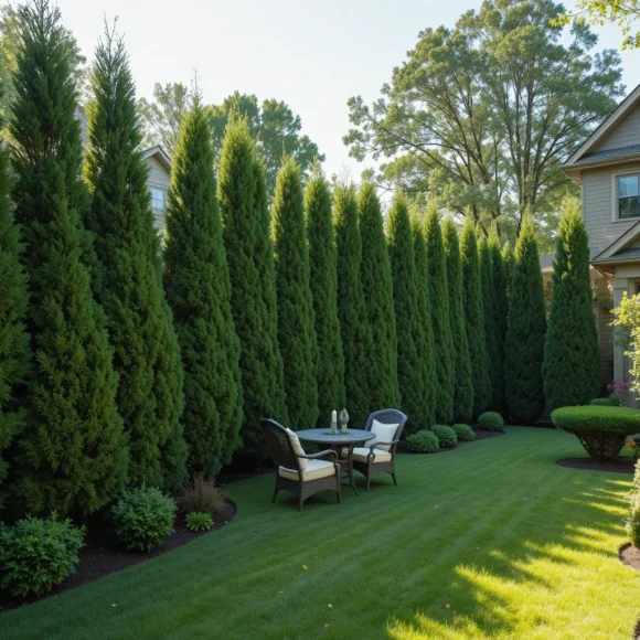 Green Giant Arborvitae Row