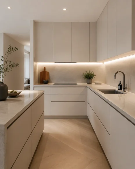 Handleless or Minimal Hardware Cabinets