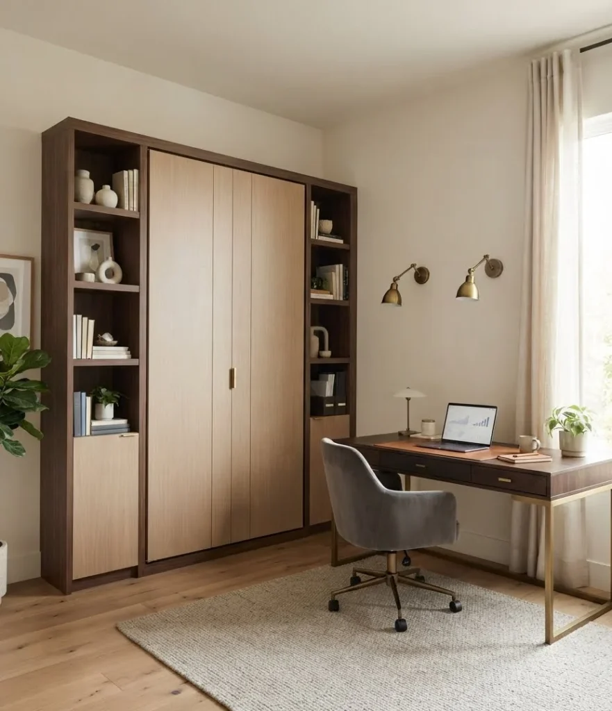 Home Office with Concealed Murphy Bed