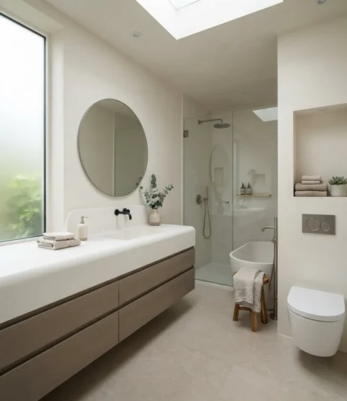 Integrated Sink Vanity for Seamless Design