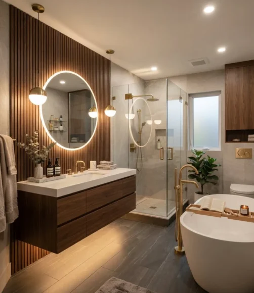LED-Lit Vanity for Modern Glam