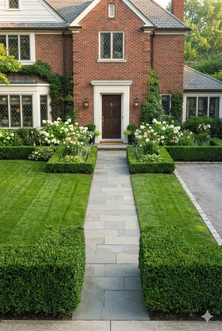 Low Boxwood Hedge Fence