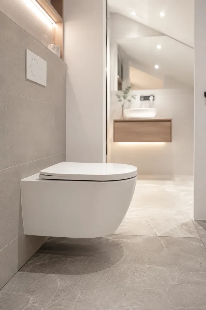 Low-Profile Wall-Hung Floating Toilet