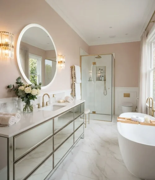 Mirrored Vanity for Extra Shine