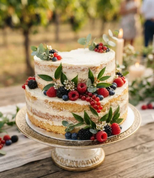 Naked Heart Cake
