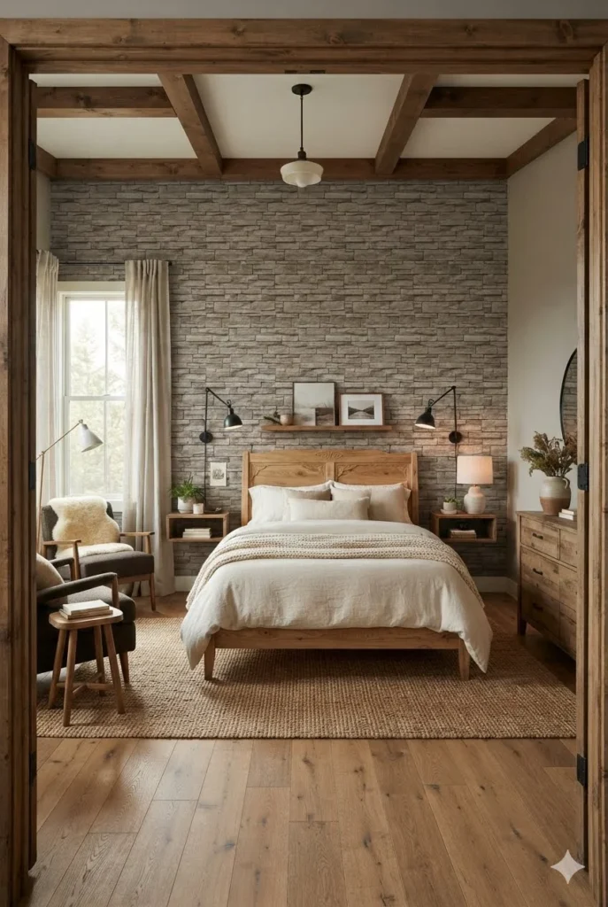 Peel-and-Stick Stone Panel Accent