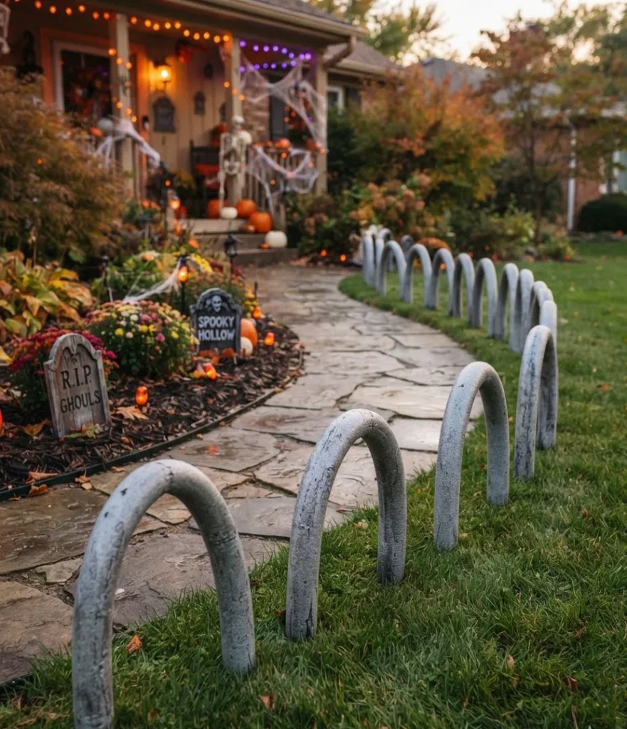 Pool Noodle Tombstone Border Edging
