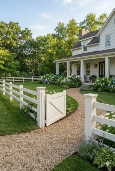 Post-and-Board Farmhouse Fence