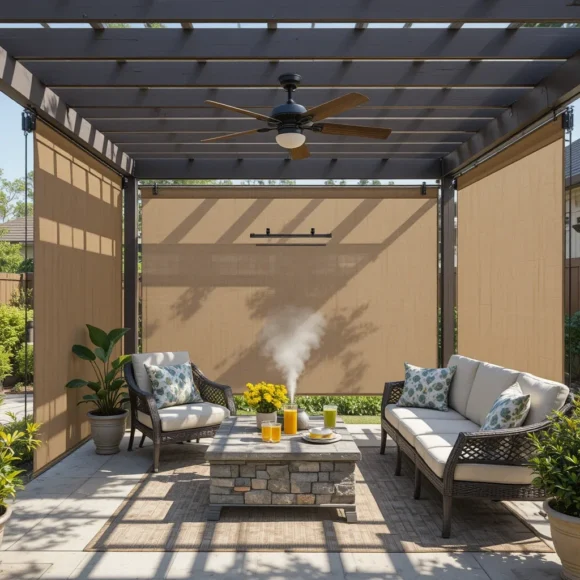 Privacy Side Shades with a Misting Kit