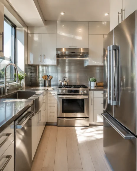 Reflective Stainless Steel Surfaces