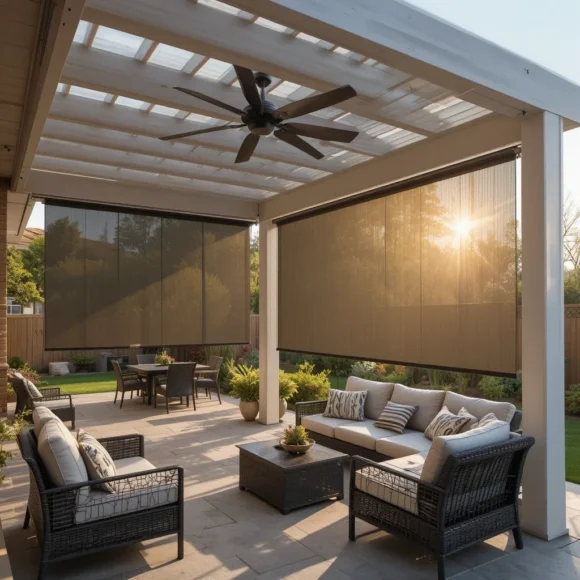 Roll-Down Solar Shade Screens