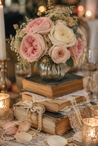 Romantic Rose Book Display