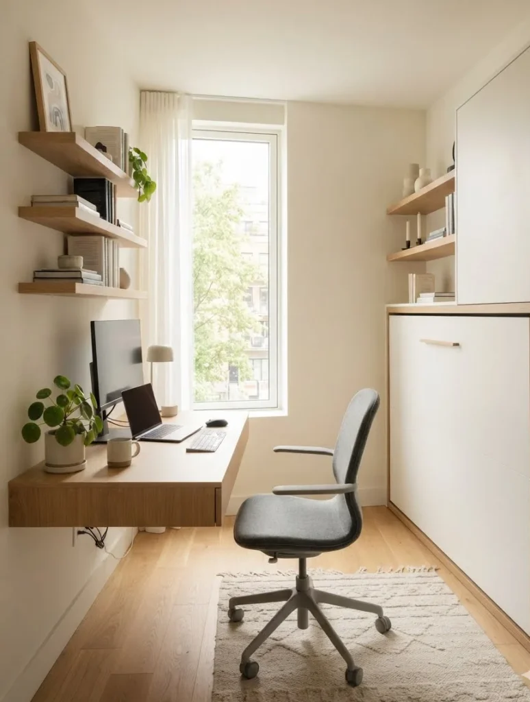 Small Office with Horizontal Wall Bed