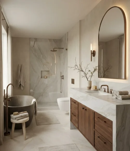 Stone Vanity for a Natural Luxury Feel