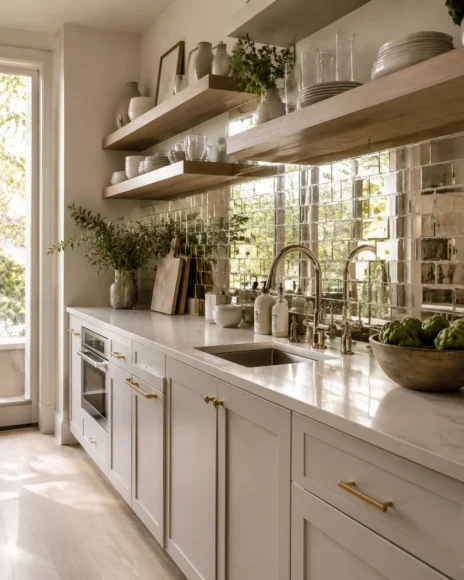 Strategic Mirrors or Reflective Decor