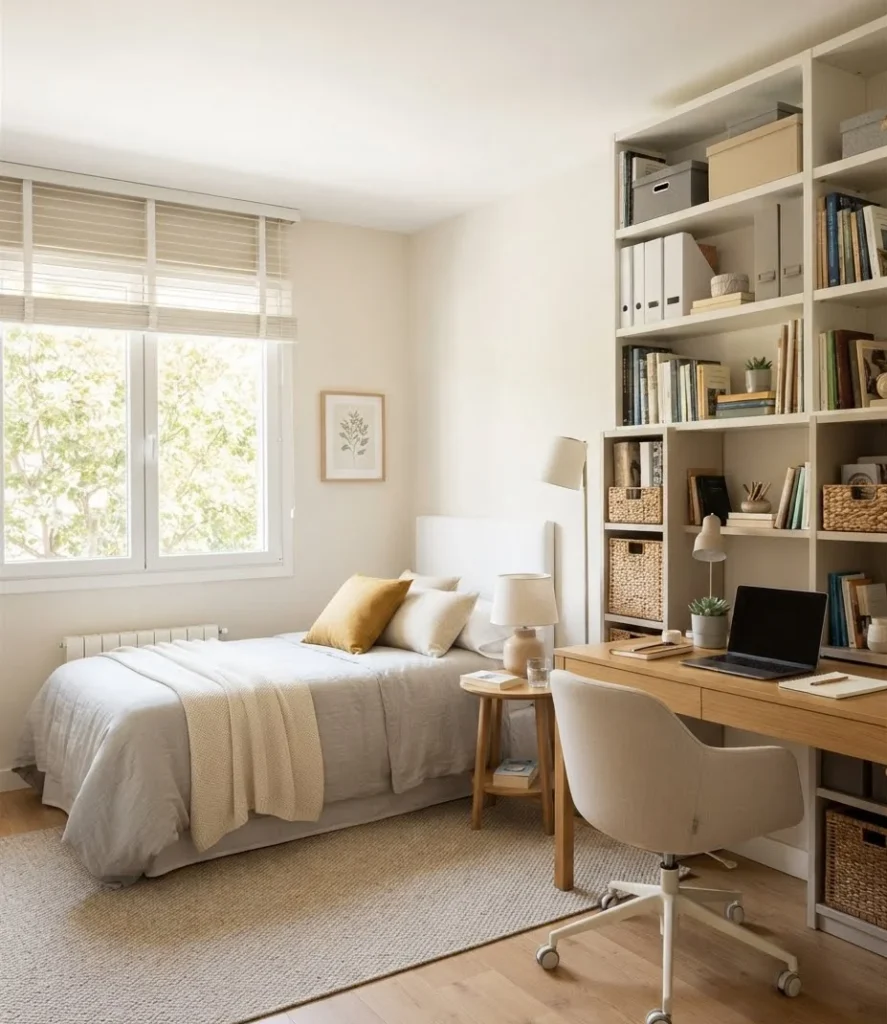 Study Room with Twin Bed and Desk