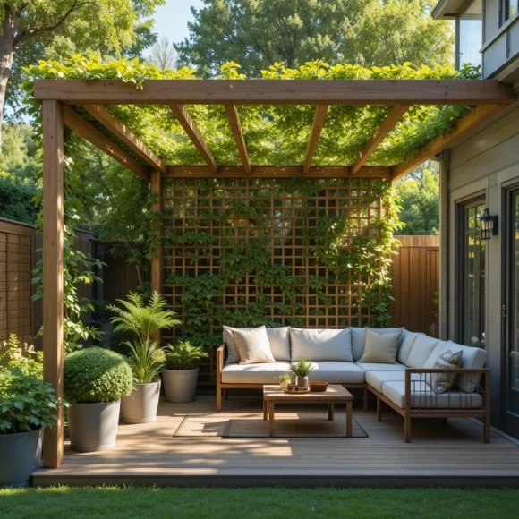 Vertical Trellis Shade Wall