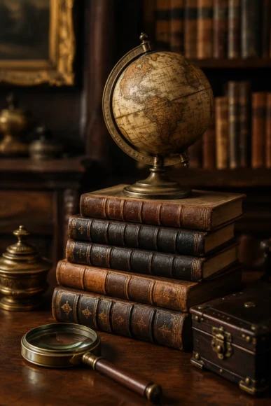 Vintage Book and Globe Decor