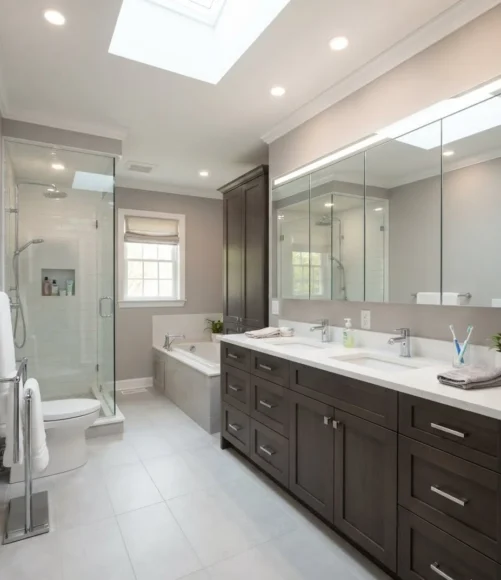 Wall-to-Wall Vanity for Maximum Storage