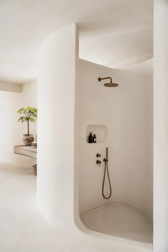 White Plaster Micro-Cement Seamless Envelope