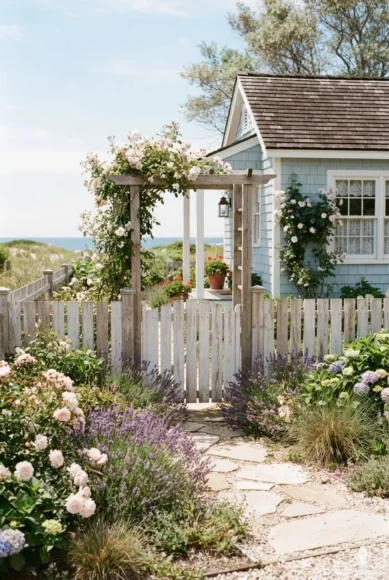 Whitewashed Wood Fence