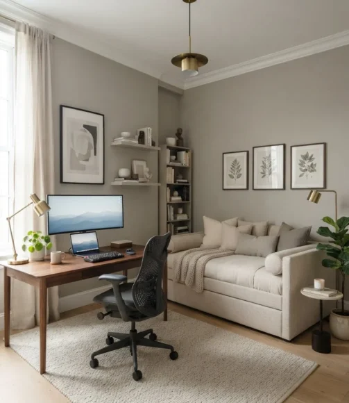 Work-From-Home Studio with Queen Daybed