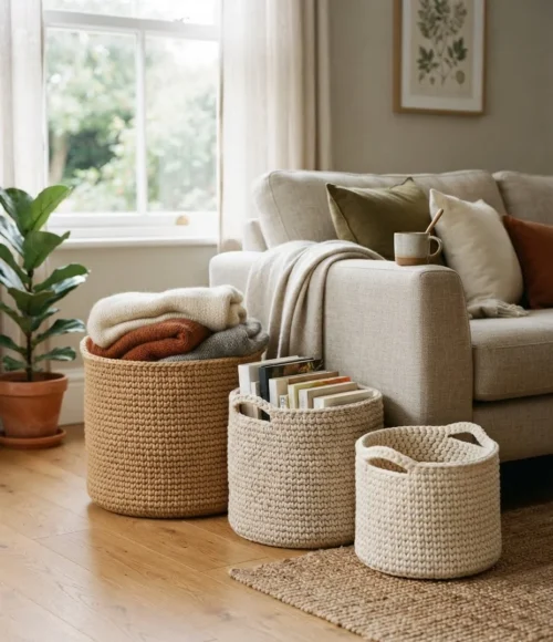 Woven Crochet Baskets