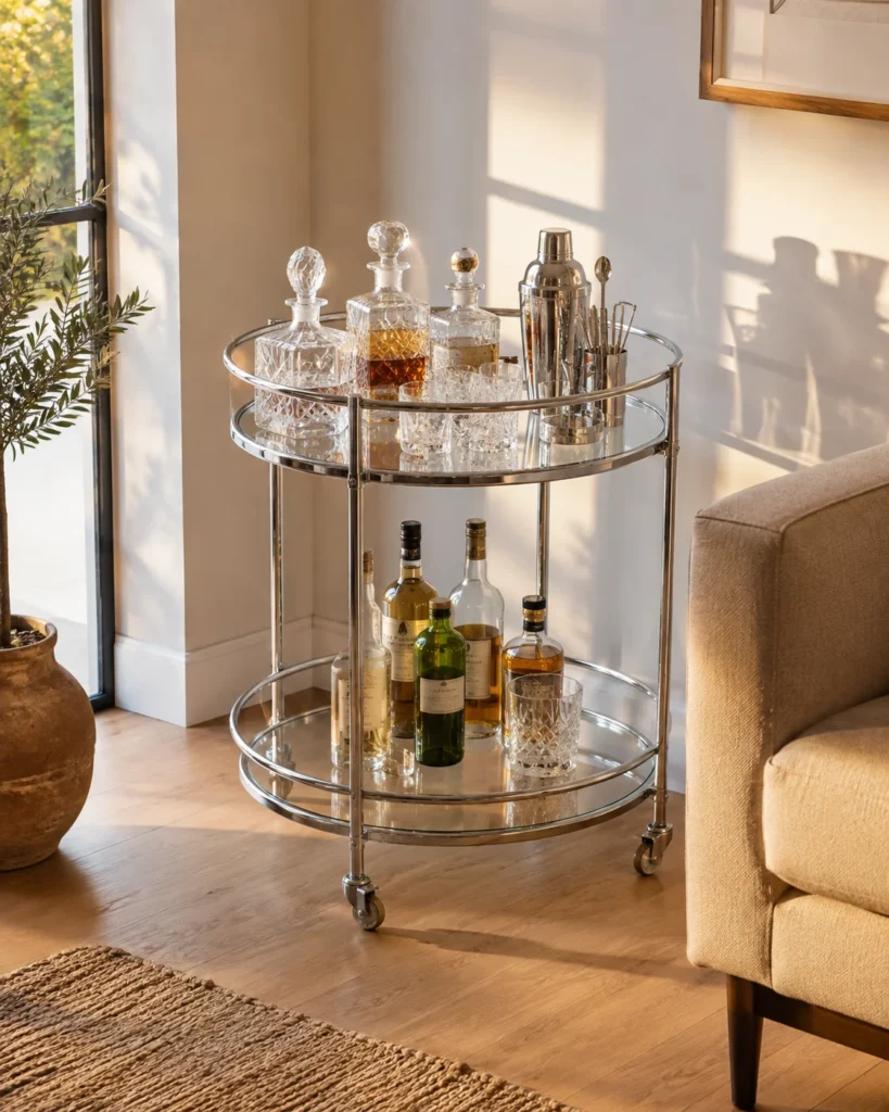 Chrome Bar Cart