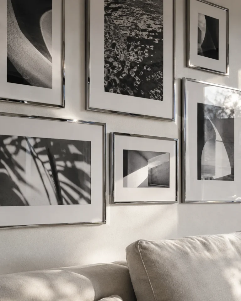 Chrome Picture Frame Gallery Wall