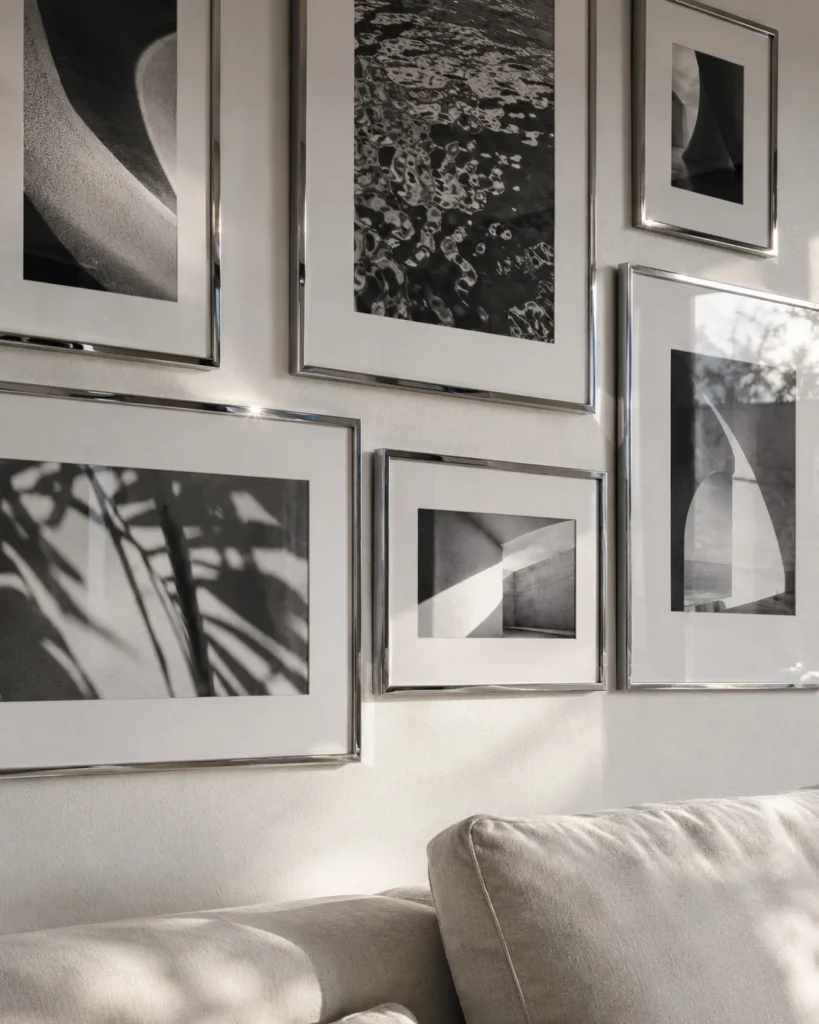 Chrome Picture Frame Gallery Wall