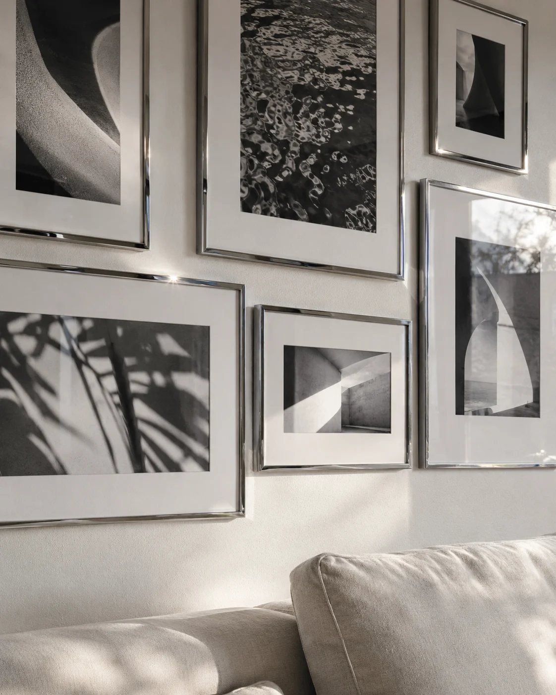 Chrome Picture Frame Gallery Wall